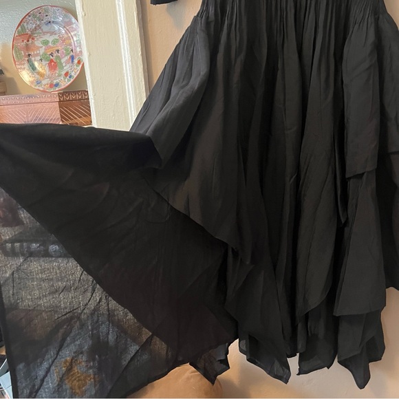 🏷️ 🆕 🎉 black ribbed quarter sleeve v-neck layered grunge witchy dress - Picture 8 of 14